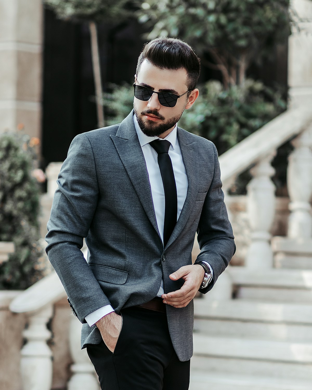 Calvin Klein Slate Notch Lapel